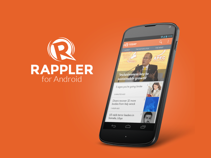 Rappler for Android UI concept